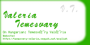 valeria temesvary business card